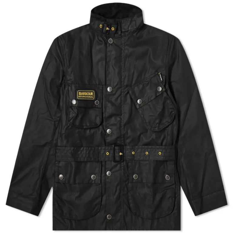 Barbour International Slim International Wax Jacket Black