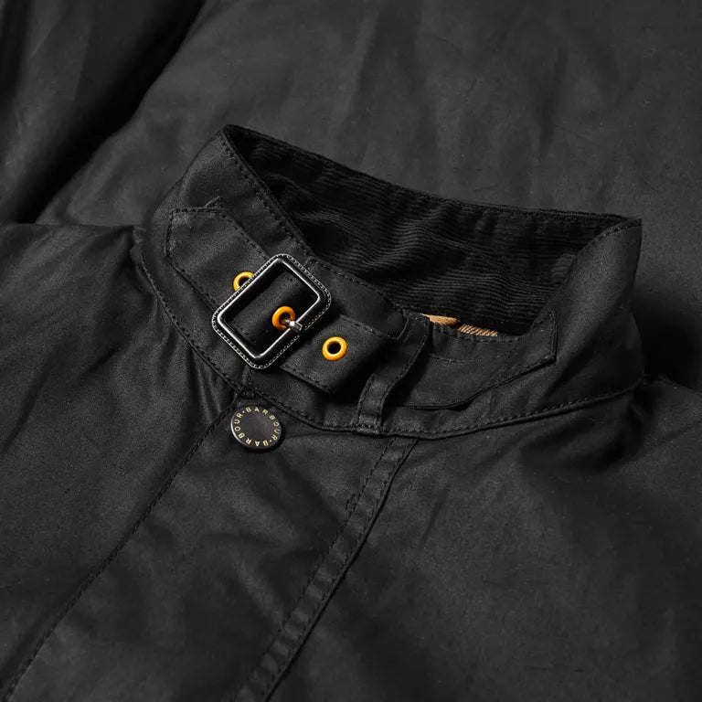 Barbour International Slim International Wax Jacket Black