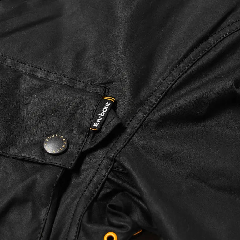 Barbour International Slim International Wax Jacket Black