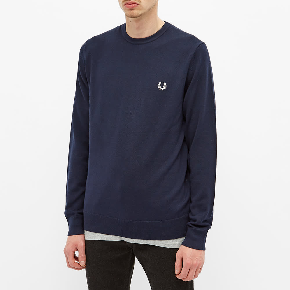 Fred Perry Classic Crew Neck Jumper Navy