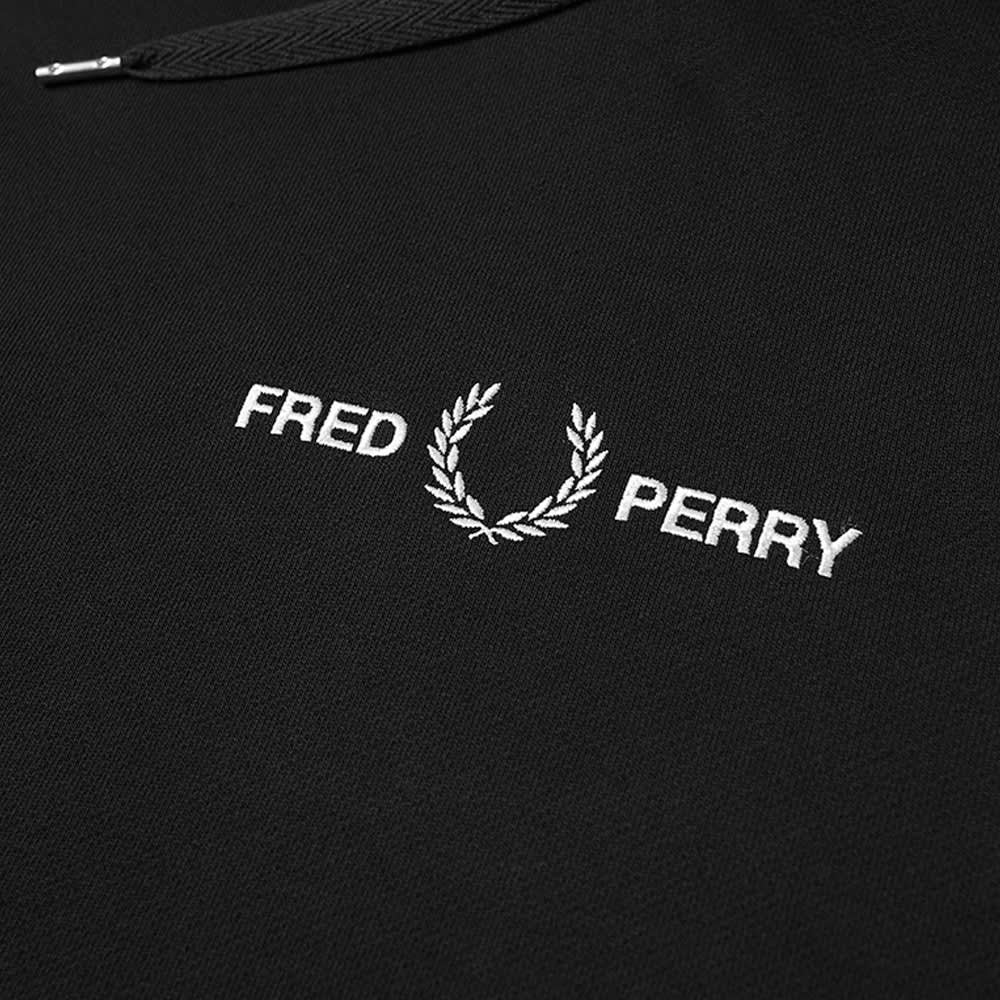 Fred Perry Embroidered Hooded Sweatshirt Black