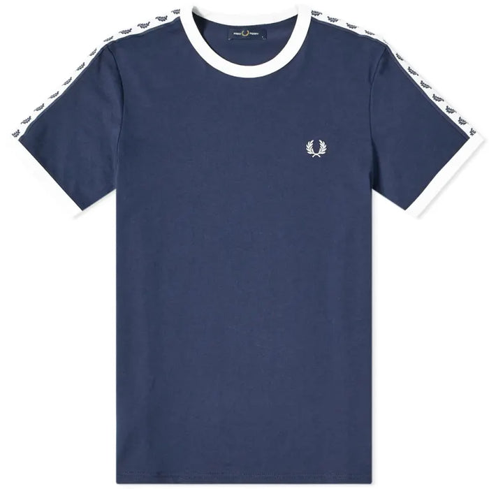 Fred Perry Taped Ringer T-Shirt M4620 Carbon Blue