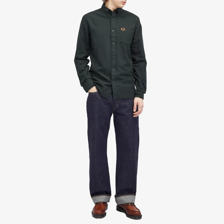 Fred Perry Oxford Shirt Night Green