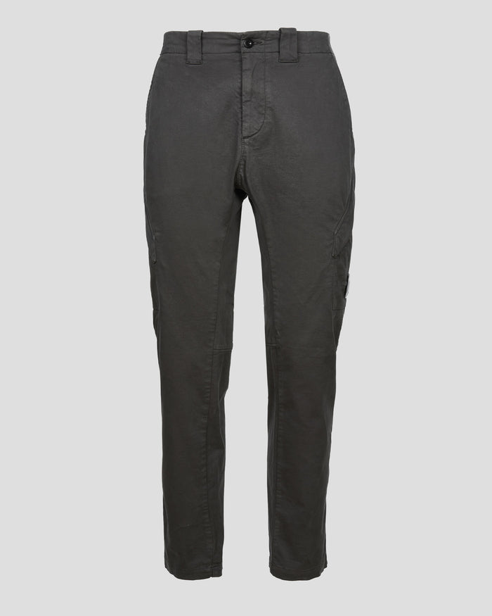 C.P. Company Stretch Sateen Cargo Pants Ergonomic 138A Fit Raven Grey