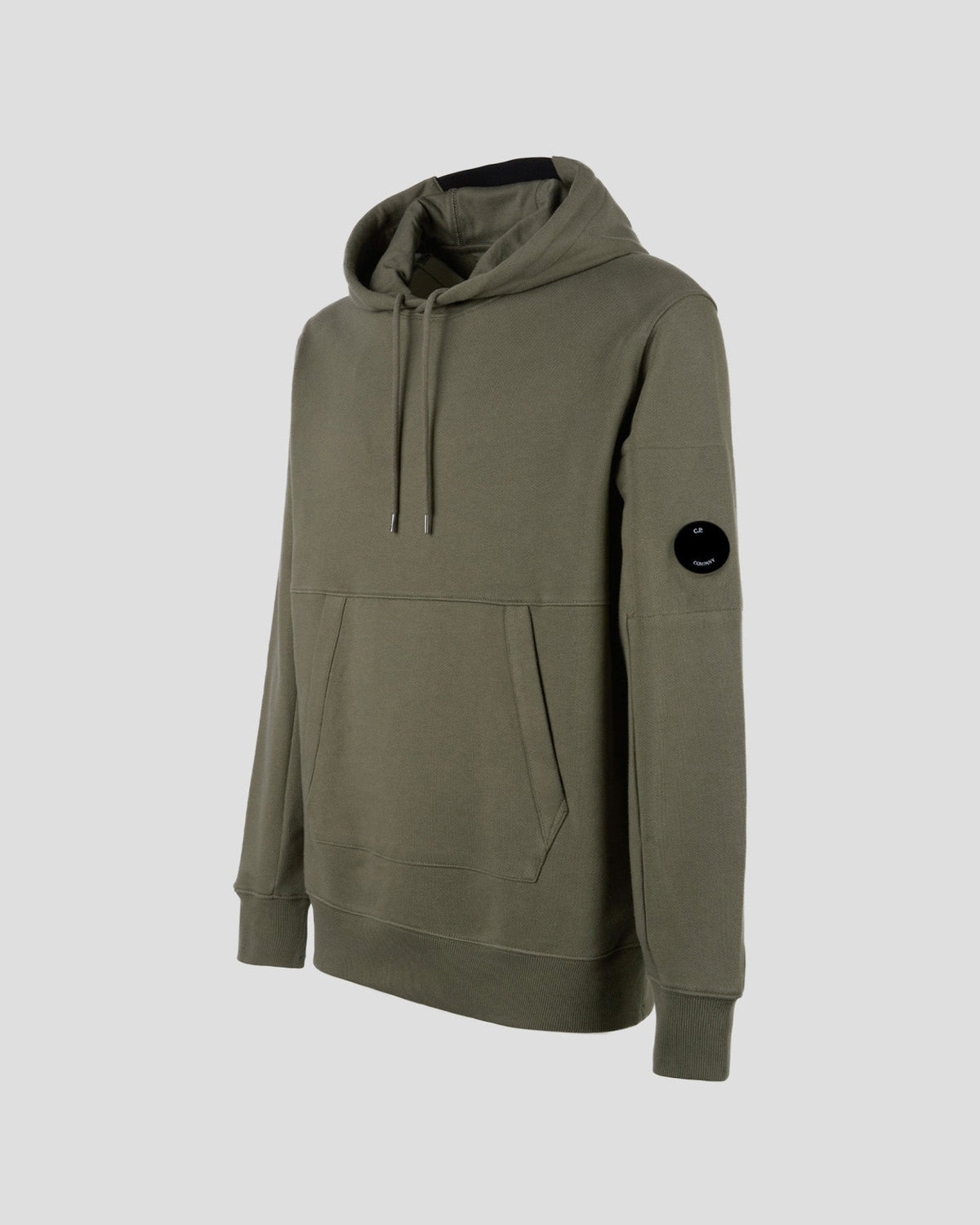 C.P. Company Diagonal Raised Fleece Pullover Hoodie Thyme Green