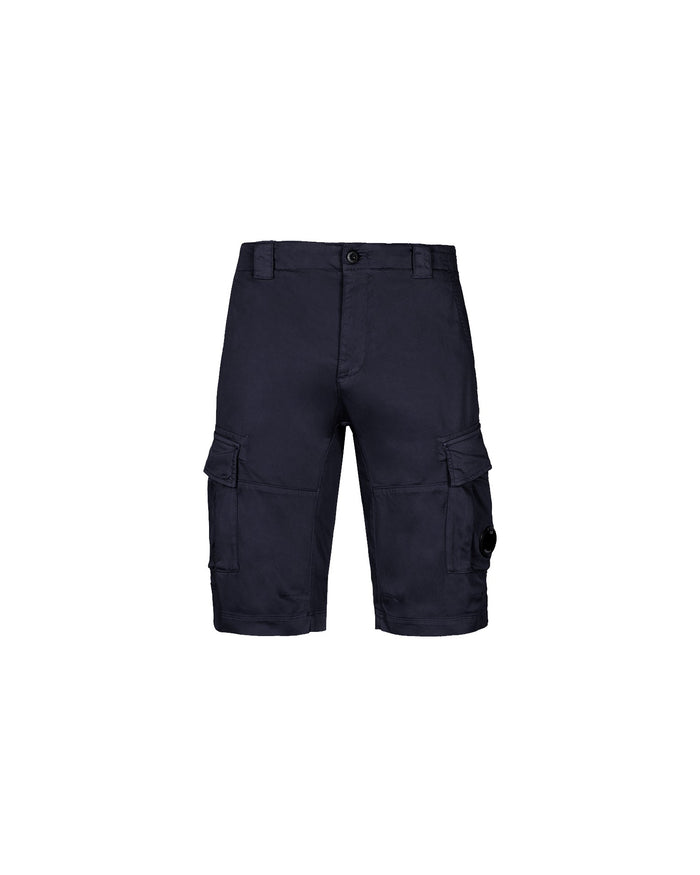 C.P. Company Stretch Sateen Cargo Shorts Total Eclipse Blue