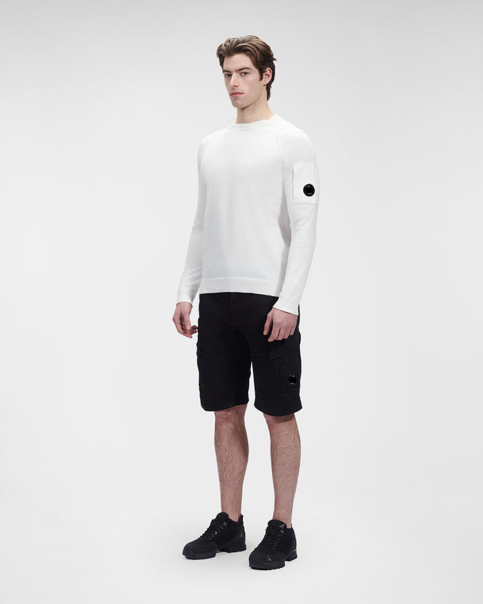 C.P. Company Stretch Sateen Cargo Shorts Black