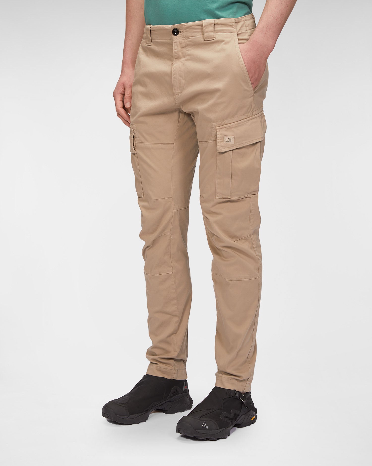C.P. Company Stretch Sateen Cargo Pants Cobblestone Brown