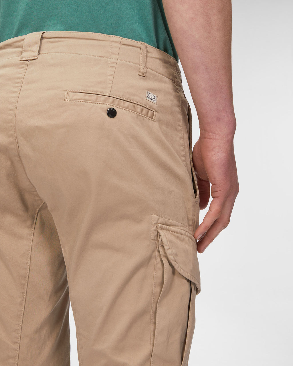 C.P. Company Stretch Sateen Cargo Pants Cobblestone Brown