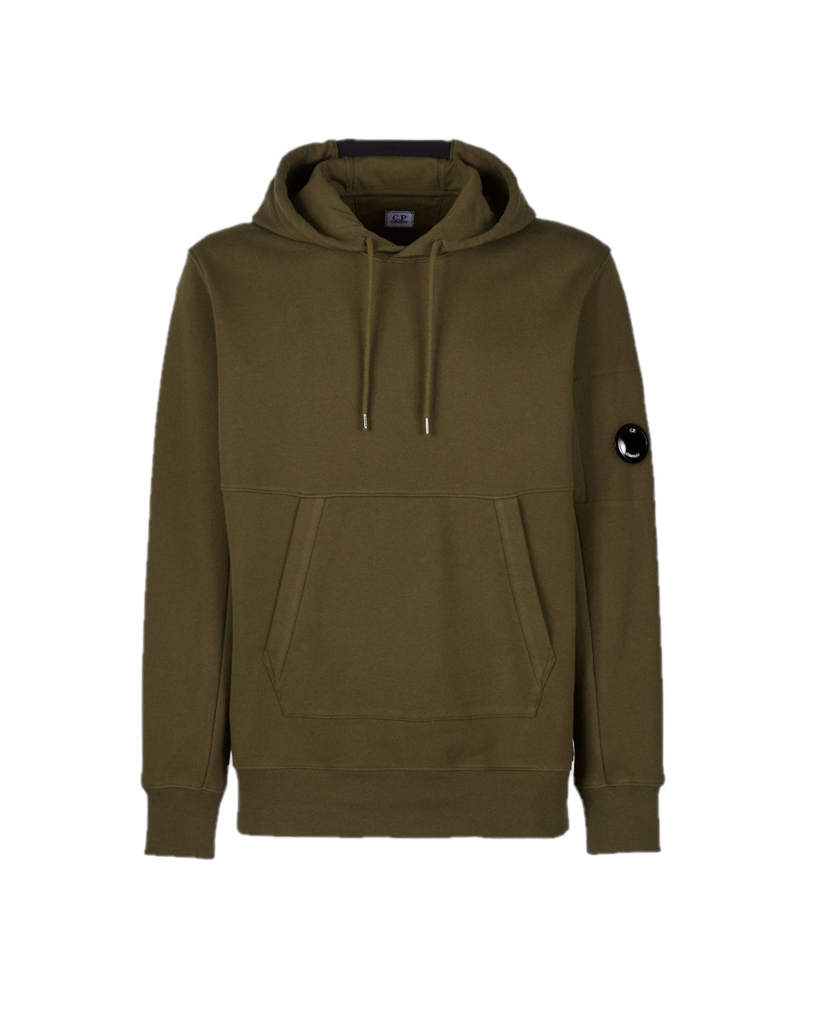 C.P. Company Diagonal Raised Fleece Pullover Hoodie Ivy Green