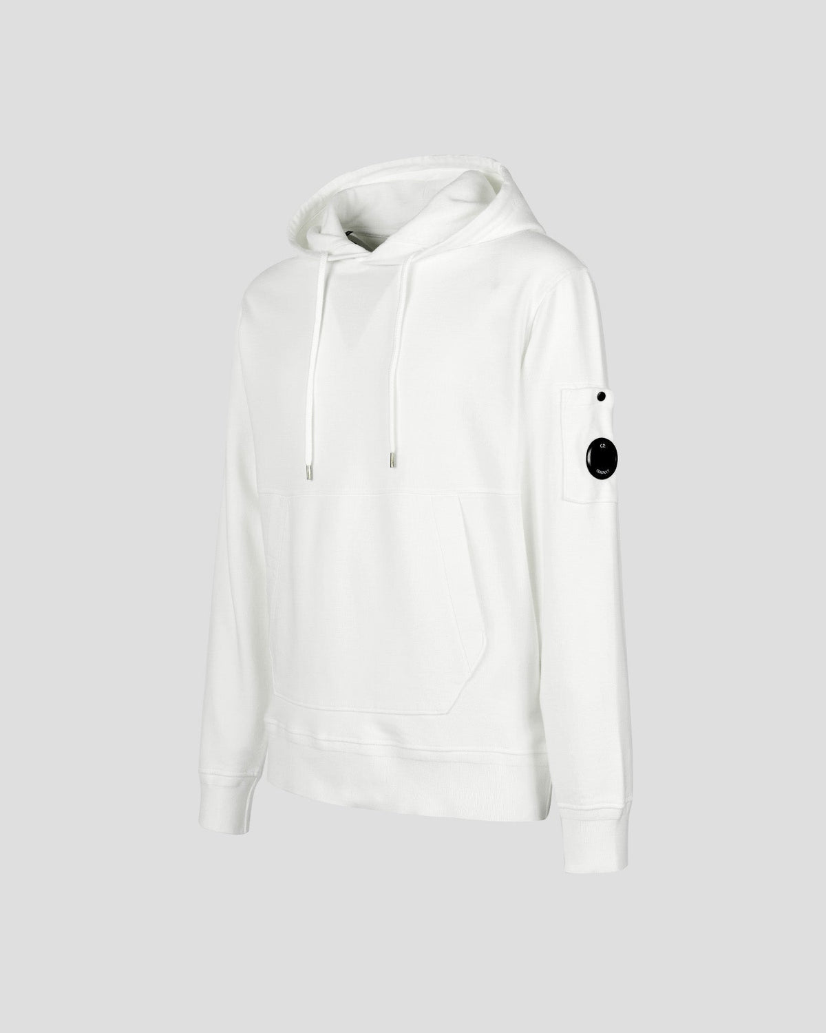 C.P. Company Cotton Fleece Hoodie Gauze White