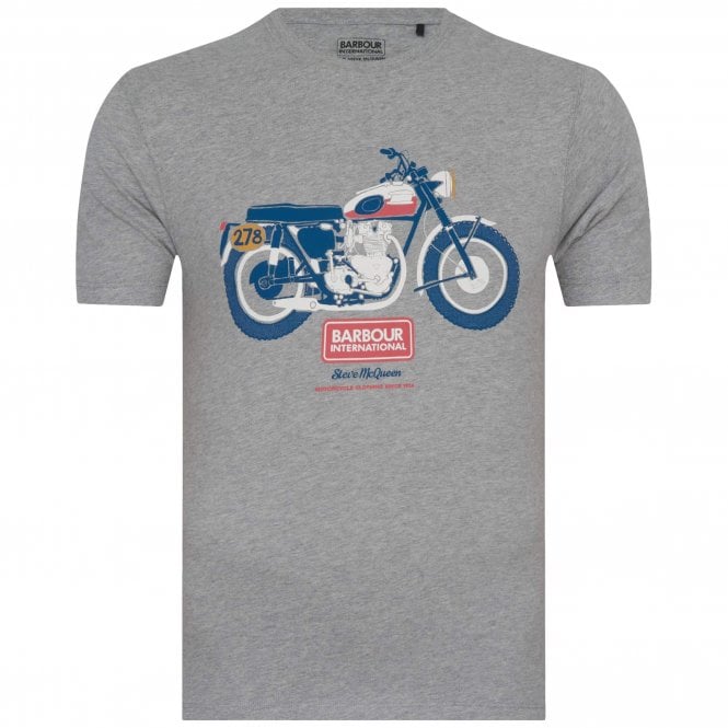 Barbour International Indiana T-Shirt Grey Marl