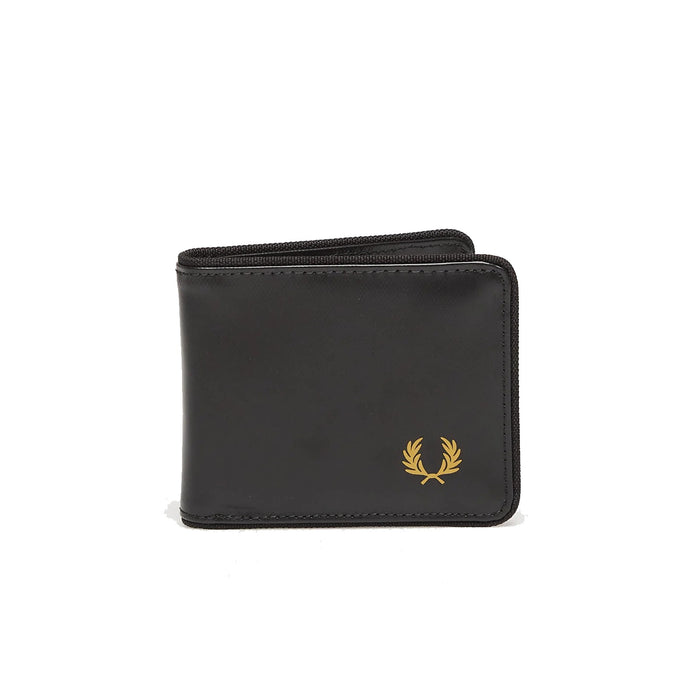 Fred Perry Coated Polyester Billfold Wallet Black