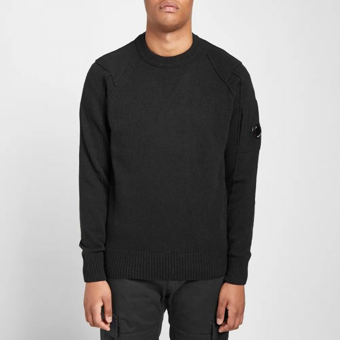 C.P. Company Knitwear Crew Neck Lambswool Black