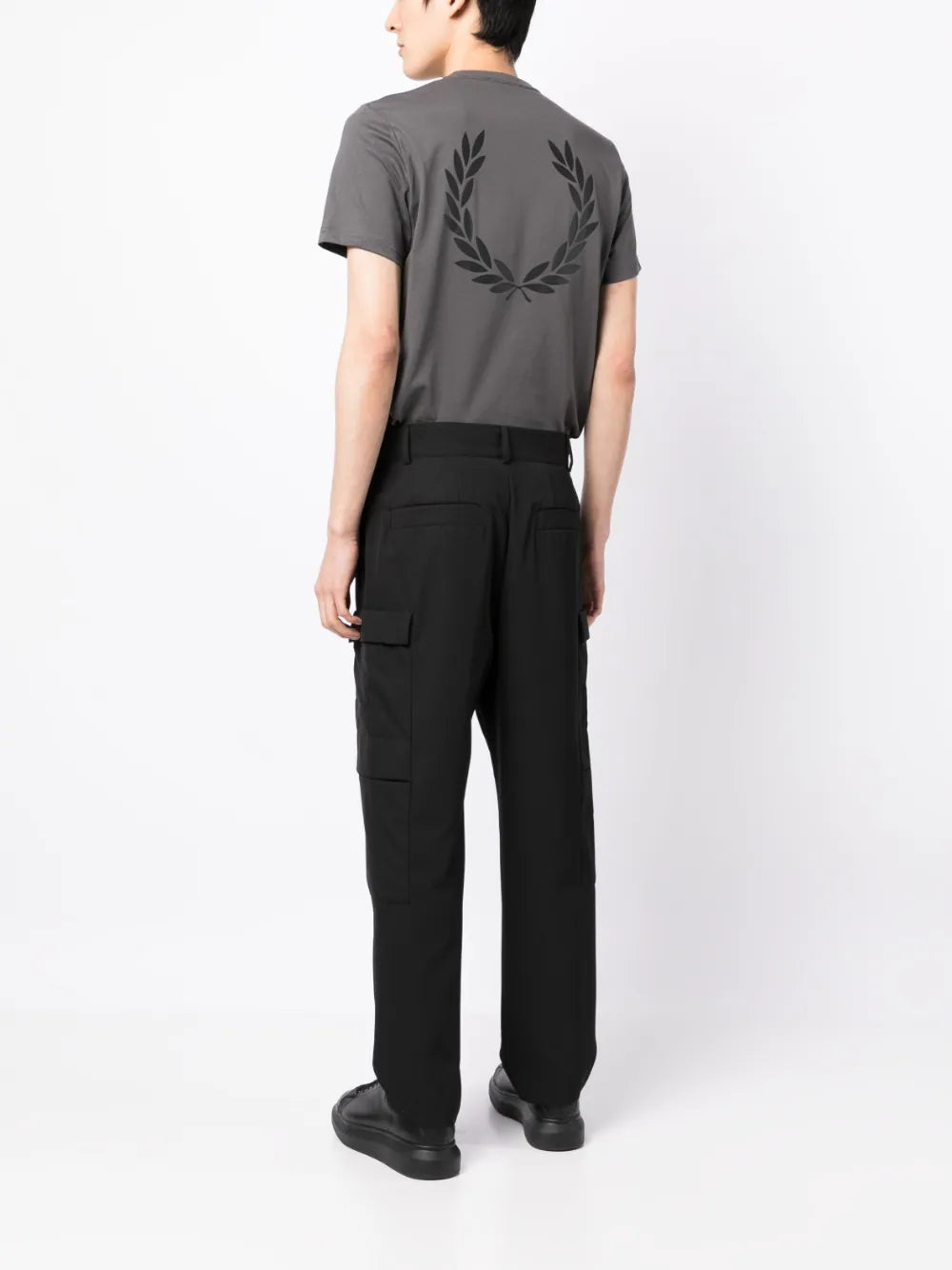 Fred Perry Back Graphic T-Shirt Gunmetal