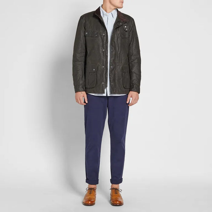 Barbour International Duke Waxed Jacket Sage
