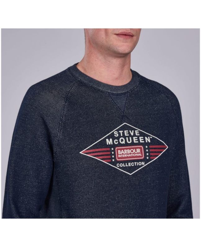 Barbour International SMQ Application Sweatshirt Navy