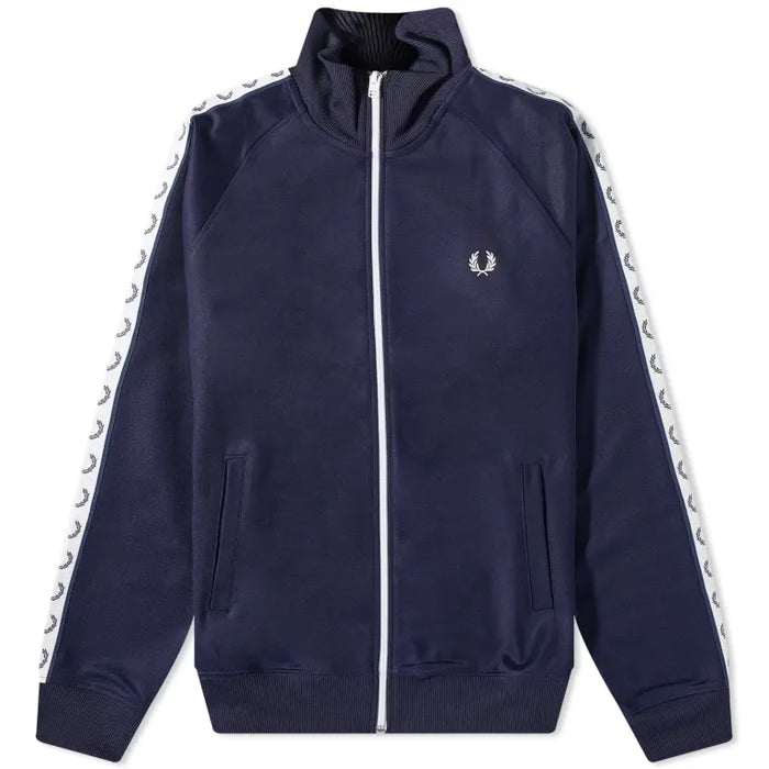 Fred Perry Taped Track Jacket 4620 Carbon Blue