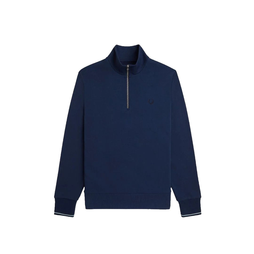 Fred Perry Half Zip Sweatshirt Tennis Blue