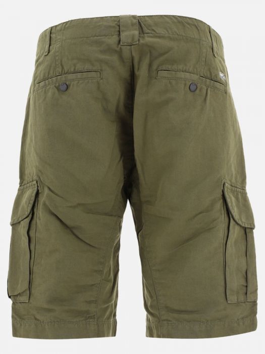 C.P. Company Cotton Linen Cargo Short Green