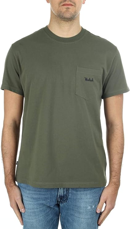 Woolrich Embossed Logo Pocket Tee Green