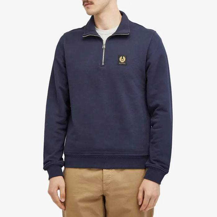 Belstaff Quarter Zip Sweatshirt Dark Ink