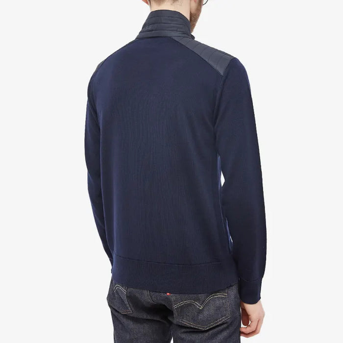 Belstaff Kilmington Quarter Zip Jumper Merino Washed Navy
