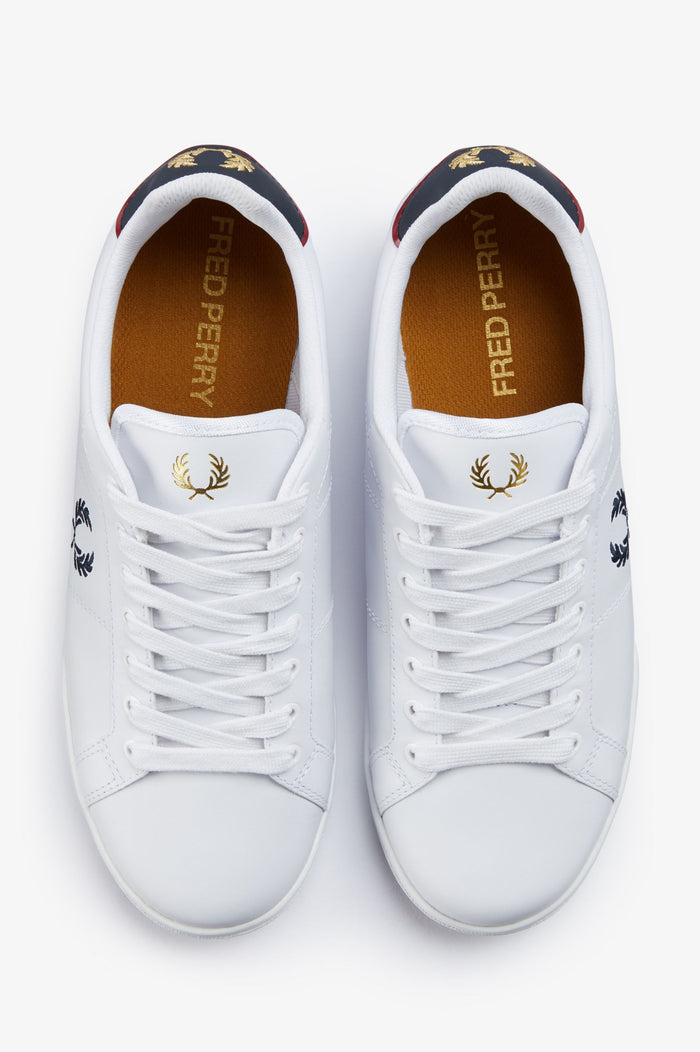 Fred Perry B722 Leather B6311 White / Navy