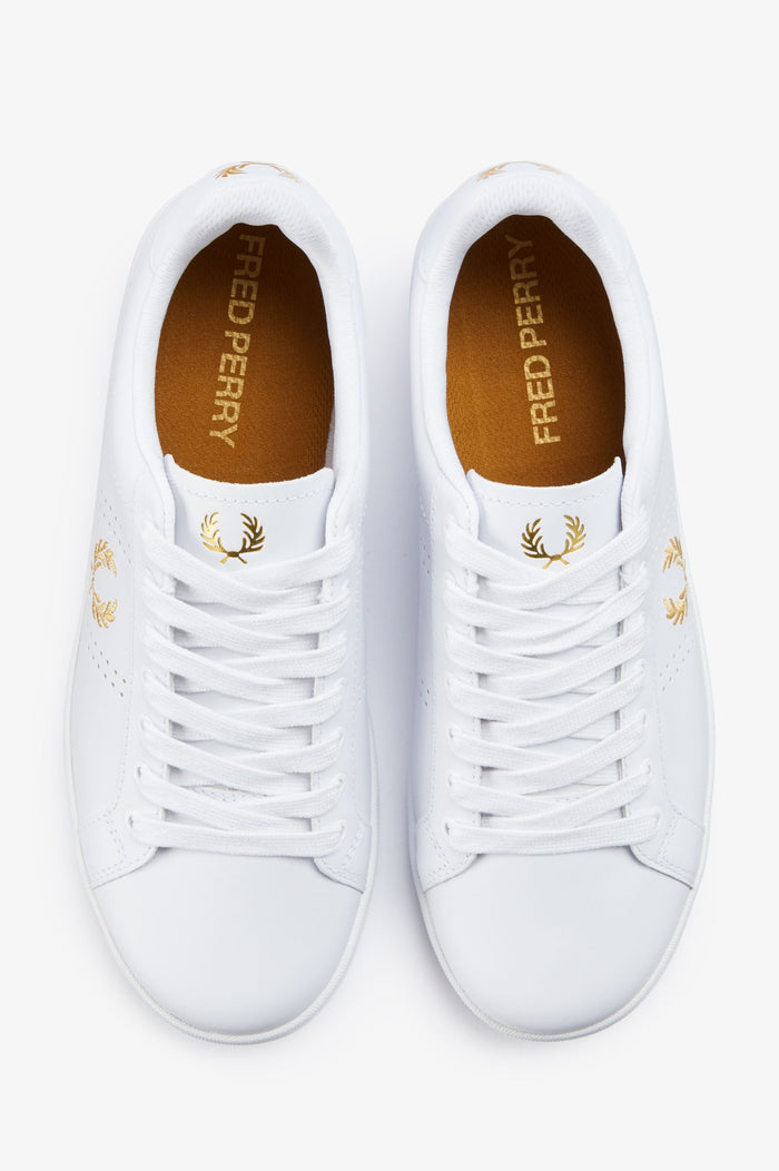Fred Perry B721 Leather B6312 White / Gold