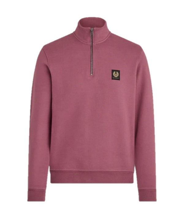 Belstaff Quarter Zip Sweatshirt Mulberry