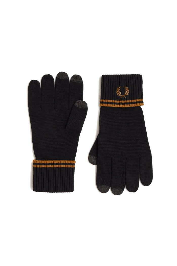 Fred Perry Guantes Lana Merina Doble Ribete C3318
