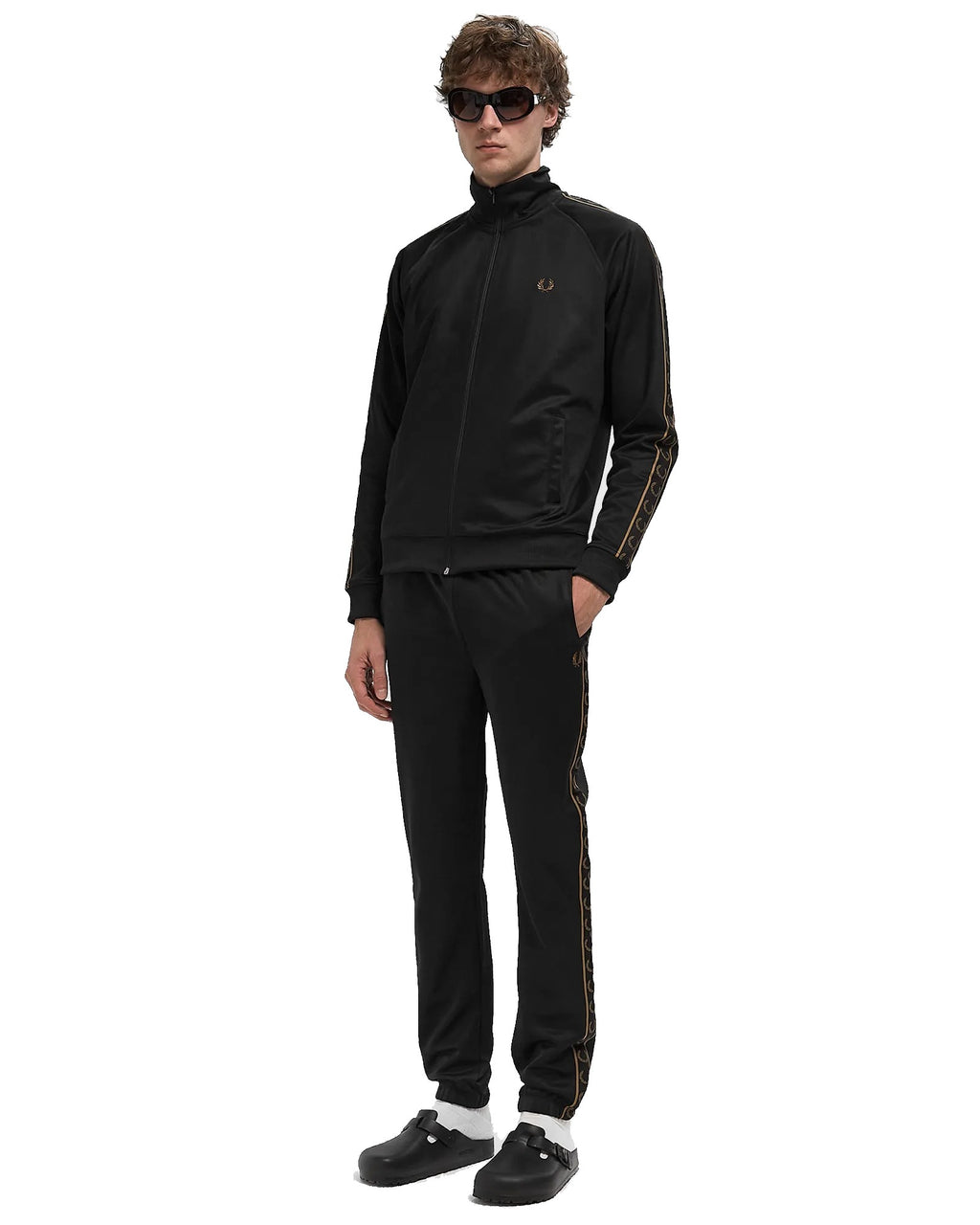 Fred Perry Taped Track Pant Black