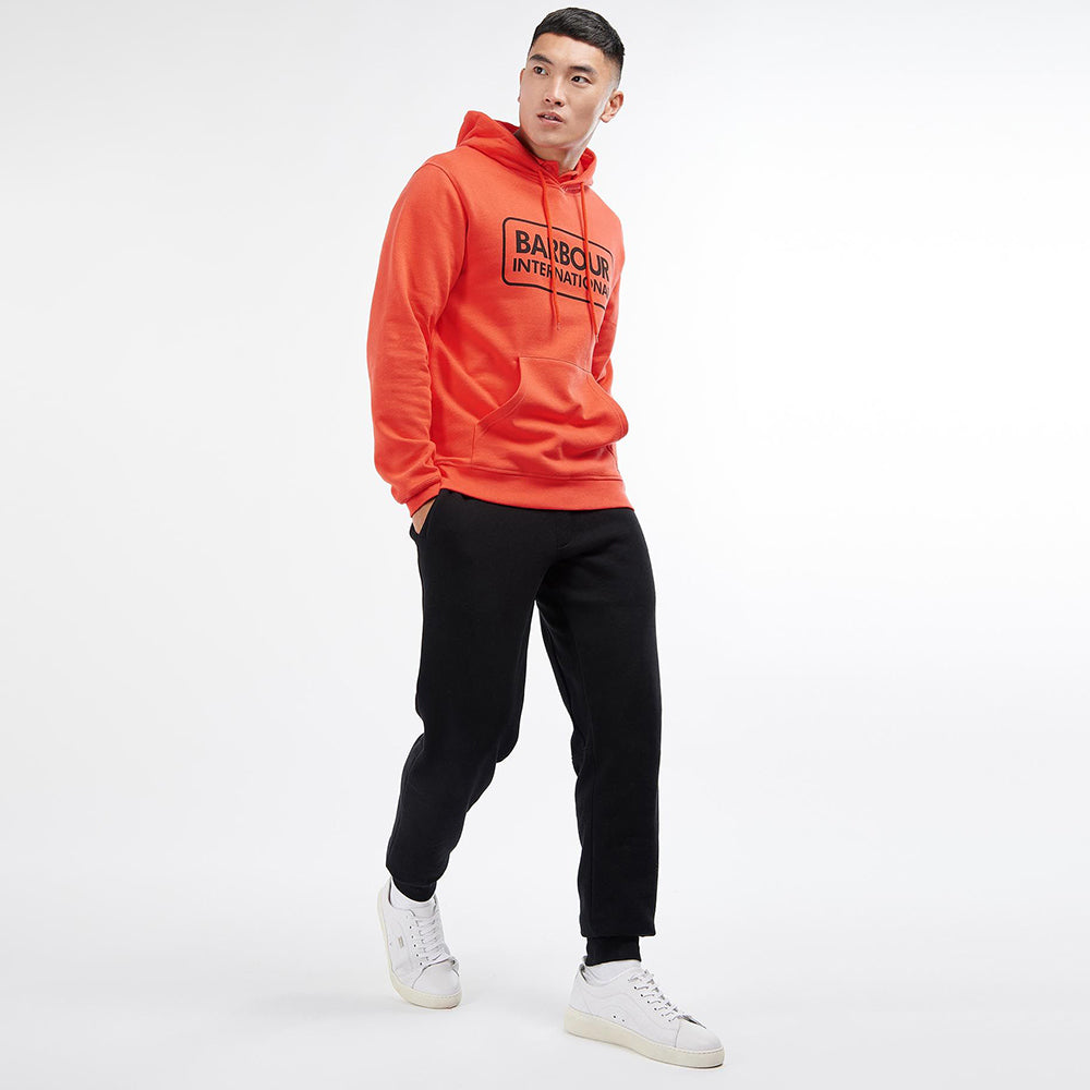 Barbour International Pop Over Hoodie Intense Orange