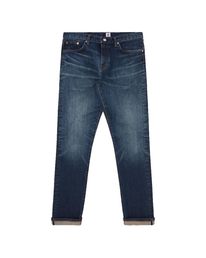 Edwin Slim Tapered Jeans L32 Blue Mid Dark Used