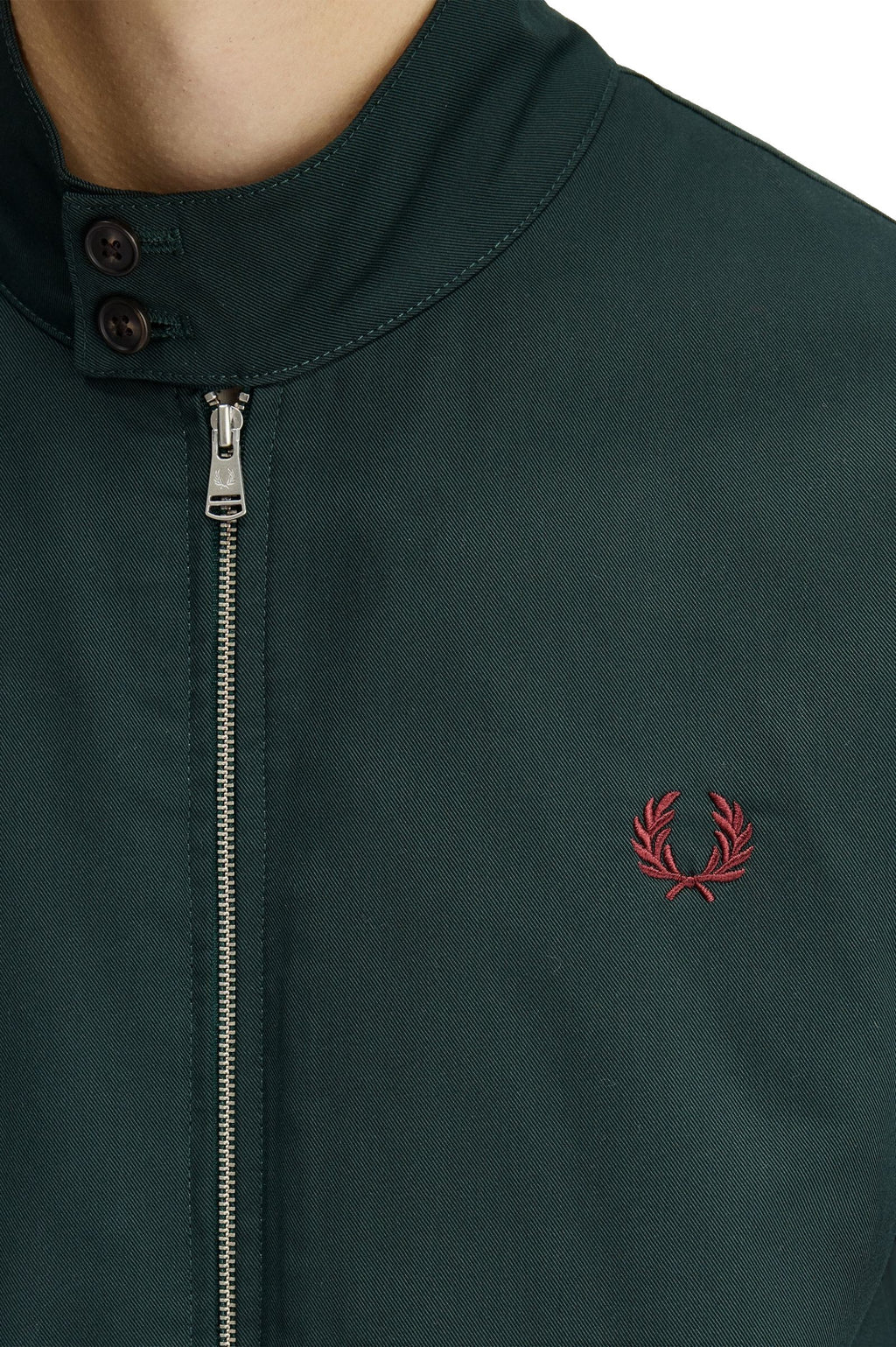 Fred Perry Twill Harrington Jacket Grassroots Green