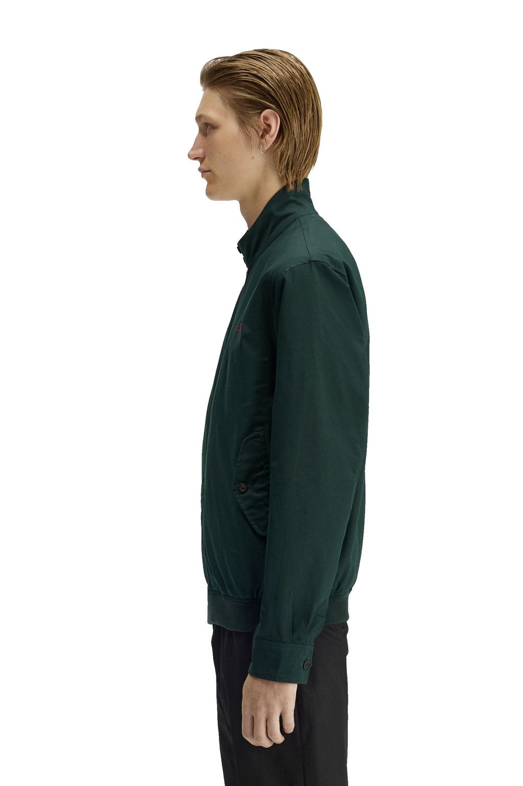 Fred Perry Twill Harrington Jacket Grassroots Green