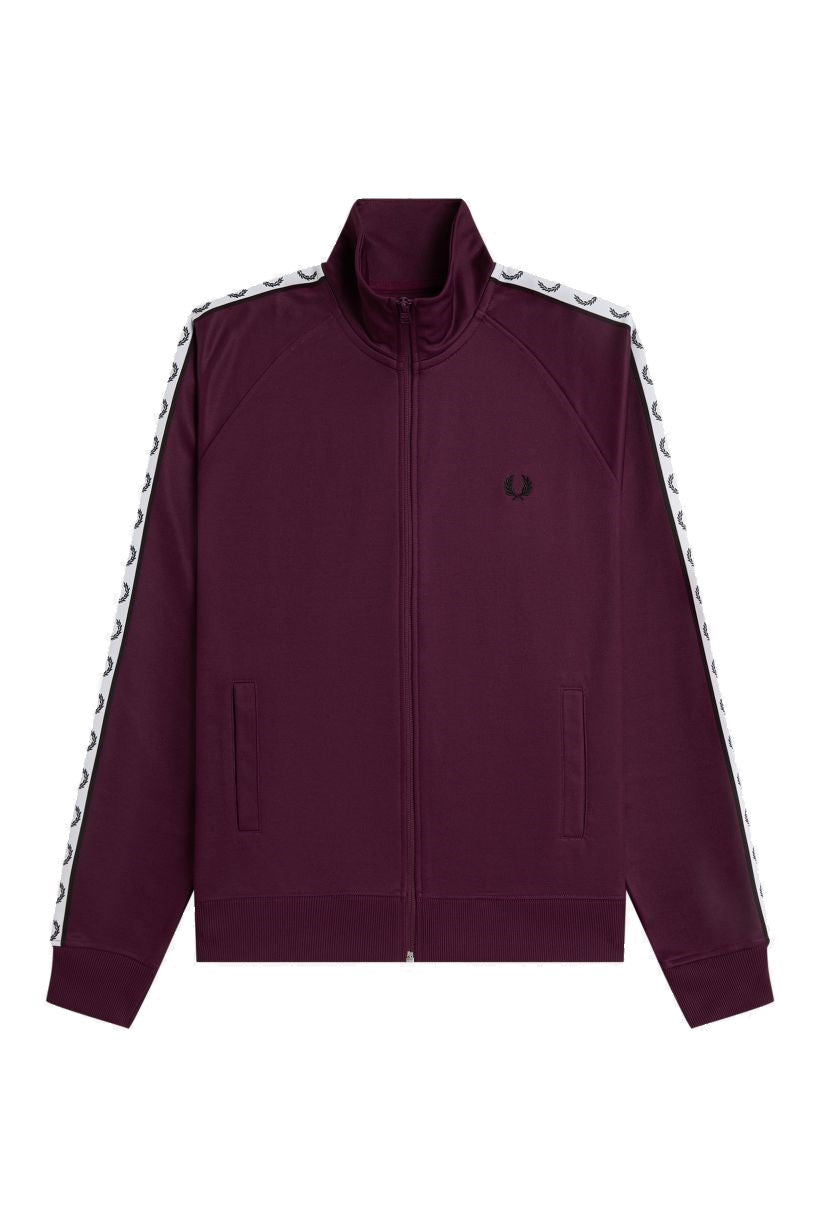 Fred Perry Contrast Tape Track Jacket J5557 Plum