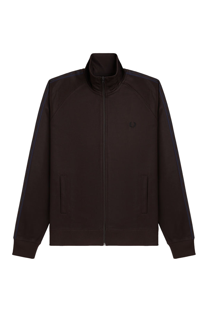 Fred Perry Chaqueta Chandal Cinta Deportiva Contraste Marron J5557