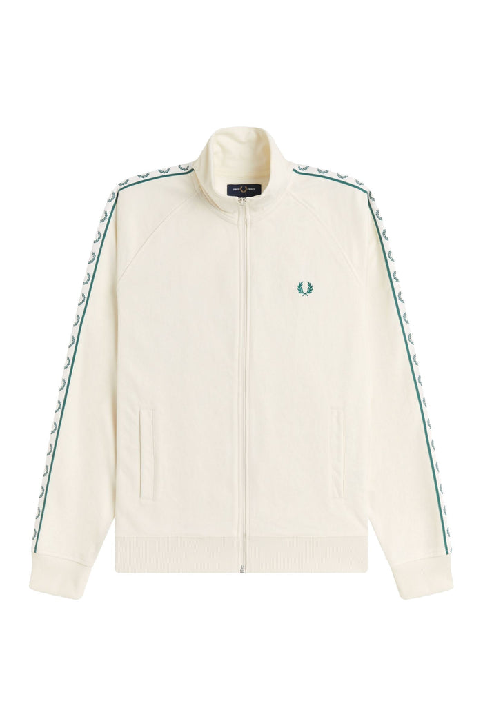 Fred Perry Contrast Tape Track Jacket Ecru
