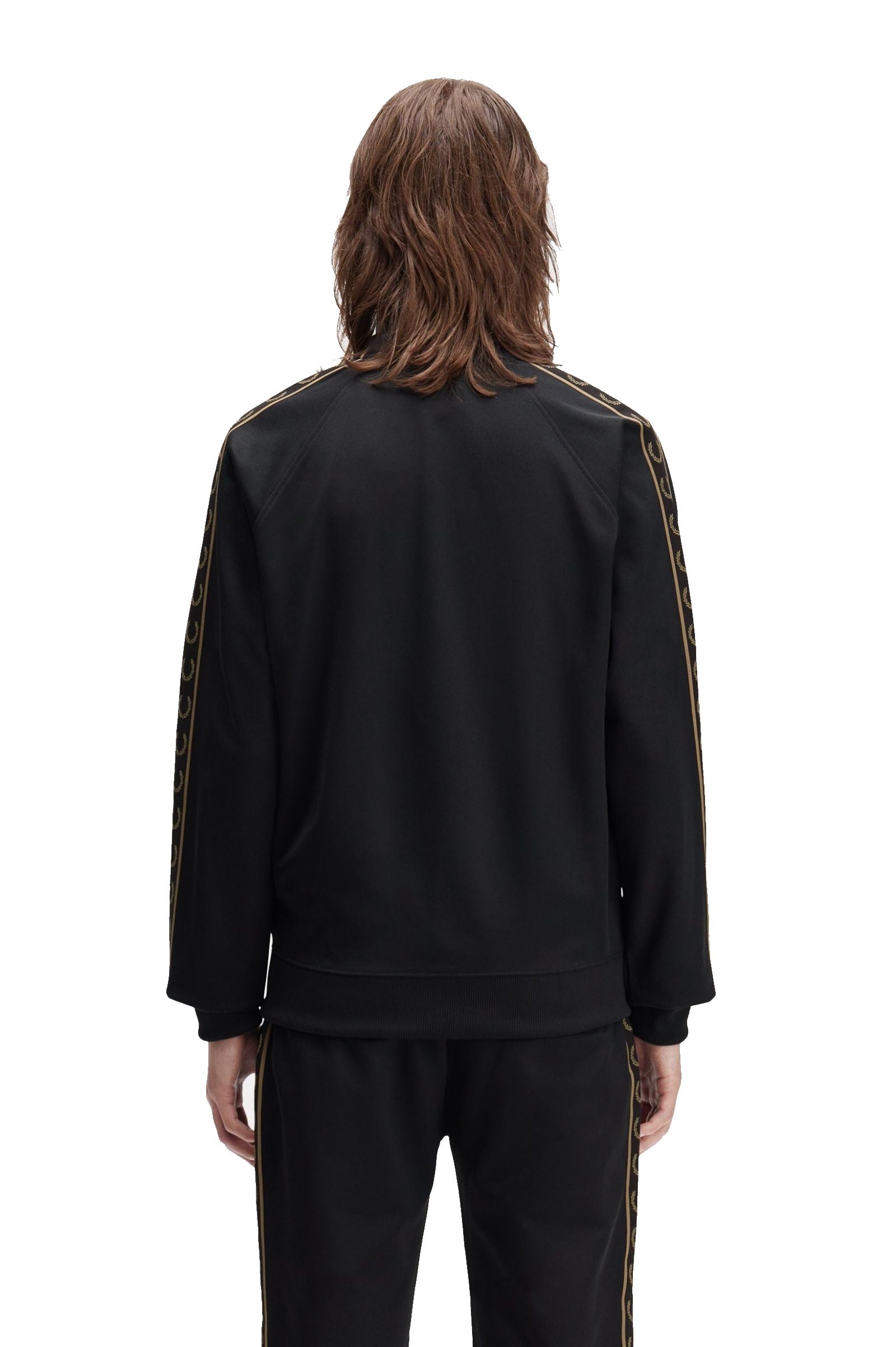 Fred Perry Contrast Tape Track Black / Warm Stone