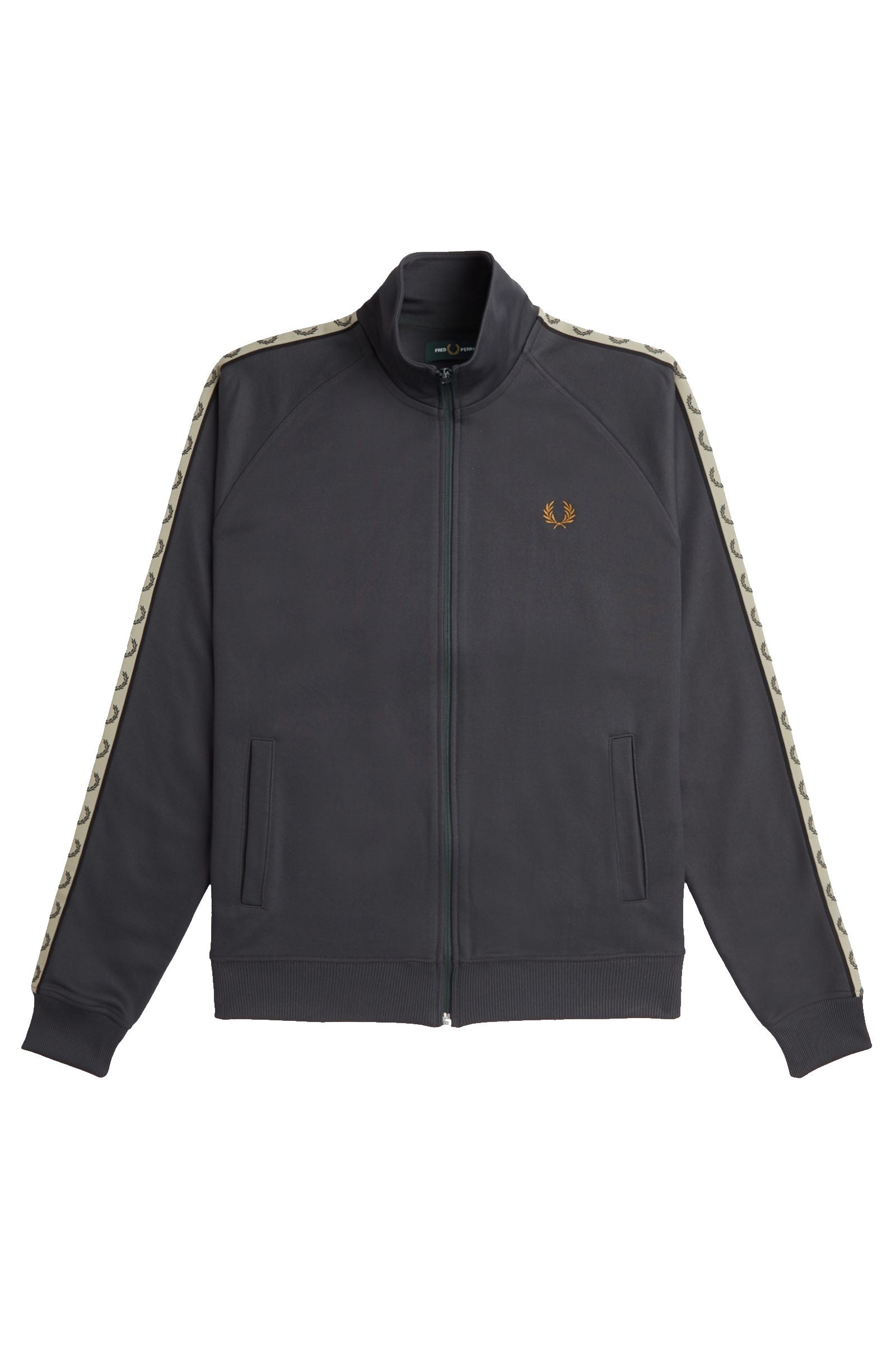 Fred Perry Contrast Tape Track Anchor Grey / Black