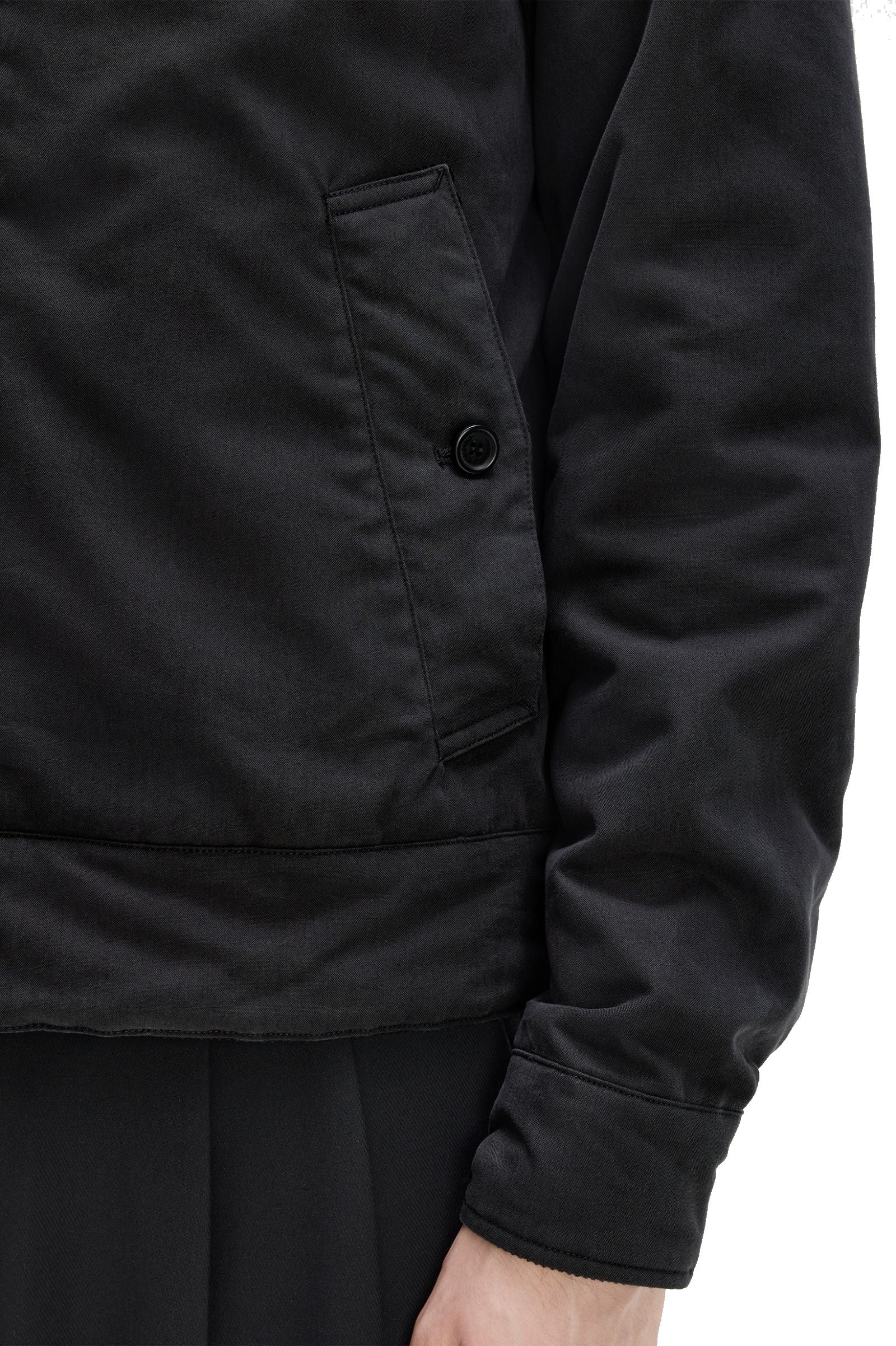 Fred Perry Cotton Caban Jacket Black