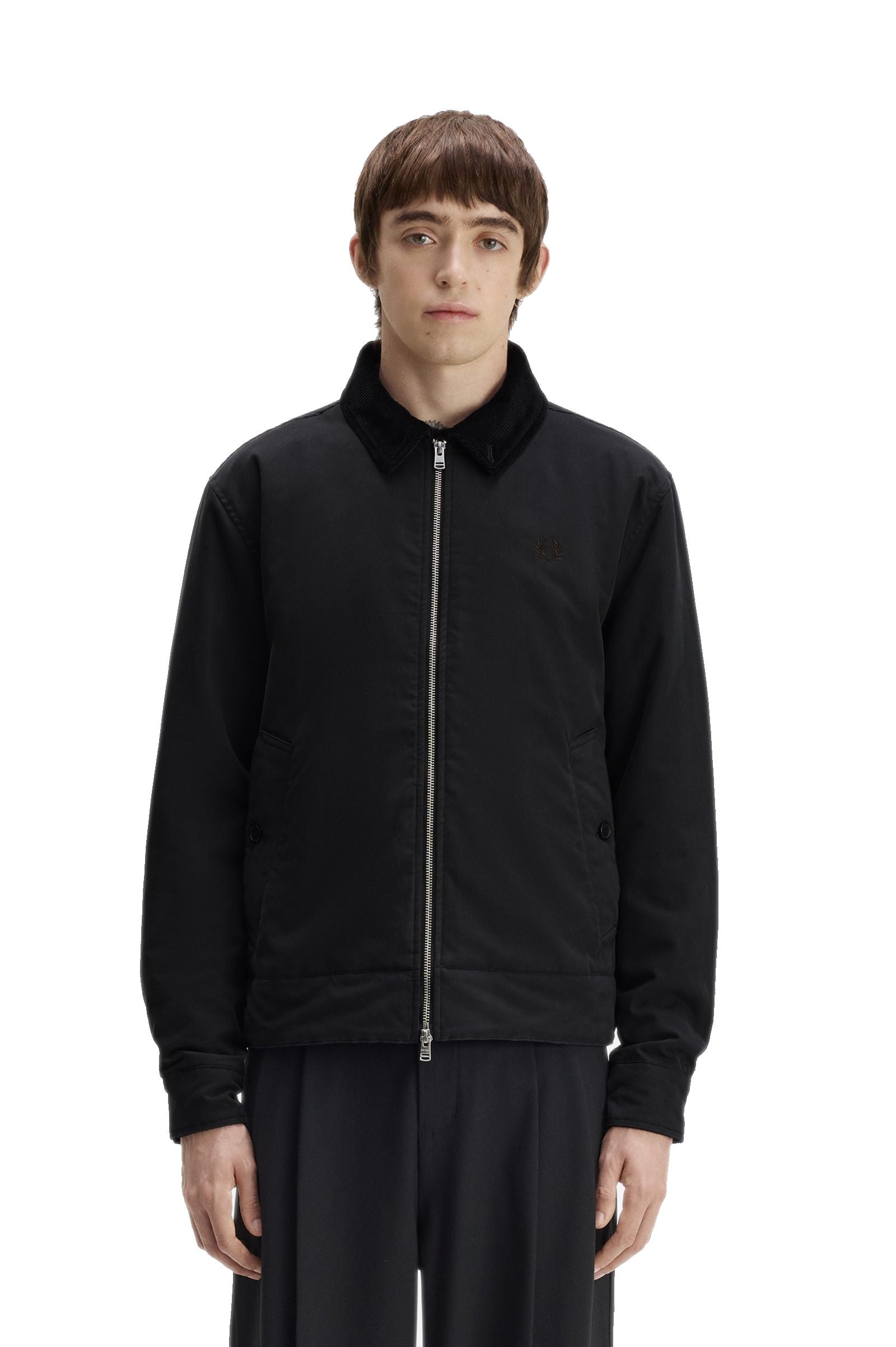 Fred Perry Cotton Caban Jacket Black