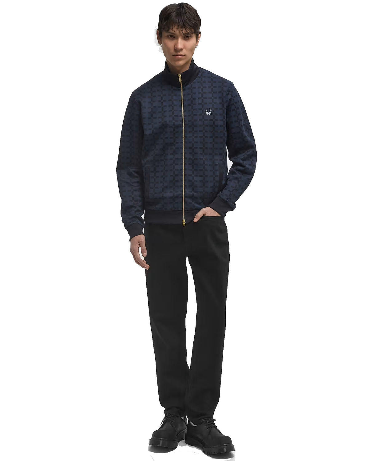 Fred Perry Chaqueta Track Geometric Jacquard