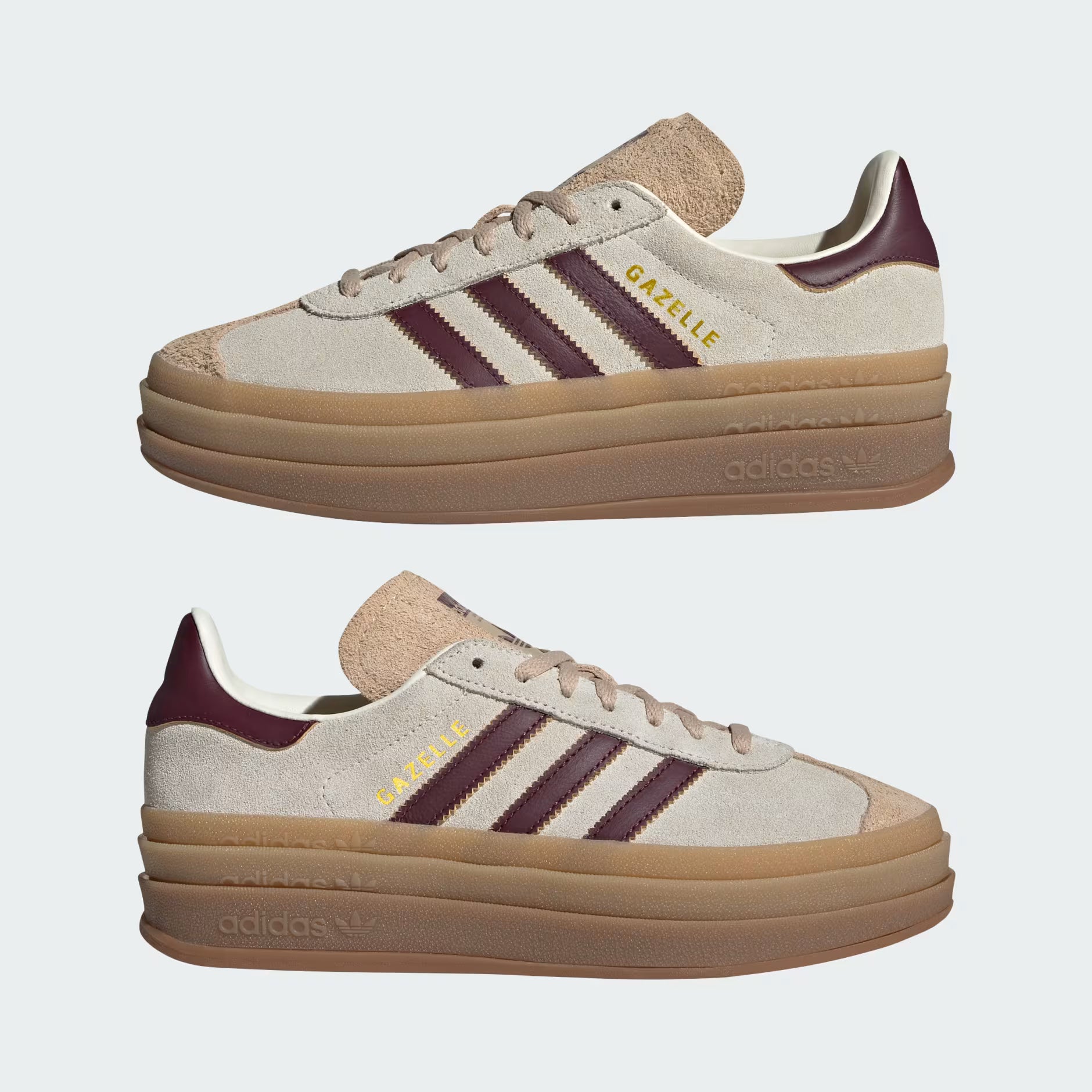 Adidas Gazelle Bold JQ5127 Cream White / Maroon / Magic Beige