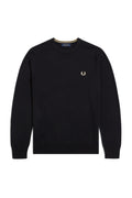 Fred Perry Classic Crew Neck Jumper Black / Yellow