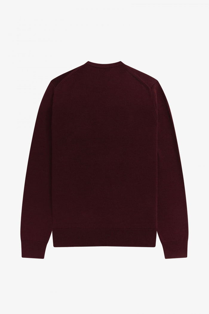 Fred Perry Classic Crew Neck Jumper Oxblood