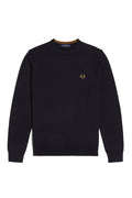 Fred Perry Classic Crew Neck Jumper Navy / Ochre