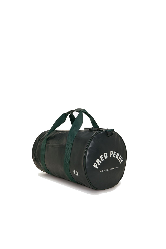 Fred Perry Tonal PU Barrel Bag Night Green