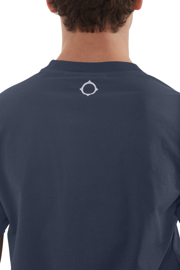 MA.STRUM Cracked Logo Tee Ink Navy